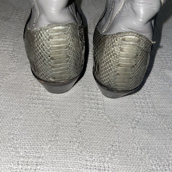 Dan Post Women’s Western Boots Size 6 A Gray Leather Cowboy Rodeo Outdoors - Picture 10 of 12